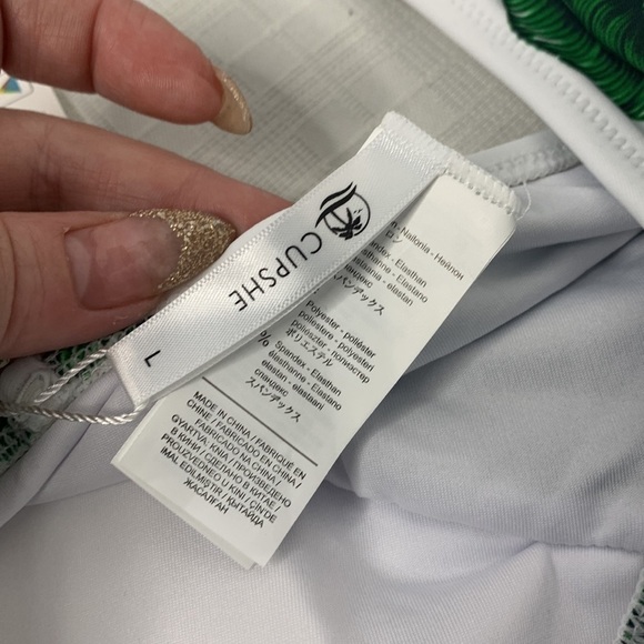 Banana Leaf Twist-Front One Piece Swimsuit - Picture 4 of 11